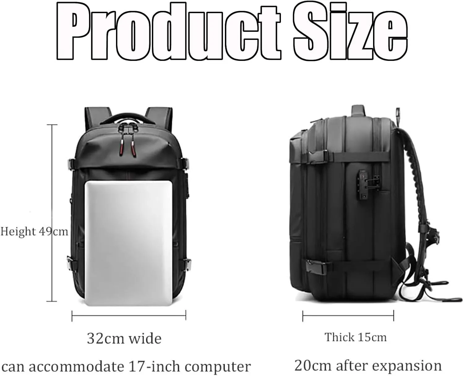 Vaccage Backpack, Vaccage Bag, Vaccage Back Pack, 60L Expandable Travel Smart Backpack with Vacuum Compression, with Pump (Green(No Air Pump))