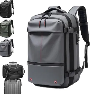 Vacpack Backpack, vacuum backpack, 60L Vacuum Compress Pack Expandable Backpack, Waterproof And Anti-Theft Travel(Gray,Without vacuum pump)