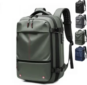 Vacpack Backpack with Vacuum, 60l Expandable Travel with Pump, Vacuum Seal Compression Travel Backpack (Army Green-One-way exhaust valve)