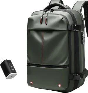 Vacpack, Vacuum Backpack, Carry On Airback Backpack, 60L Expandable Travel Airbag with Vacuum Seal Compression, Water Resistant, TSA Anti-Theft (Electric Air Pump Included)