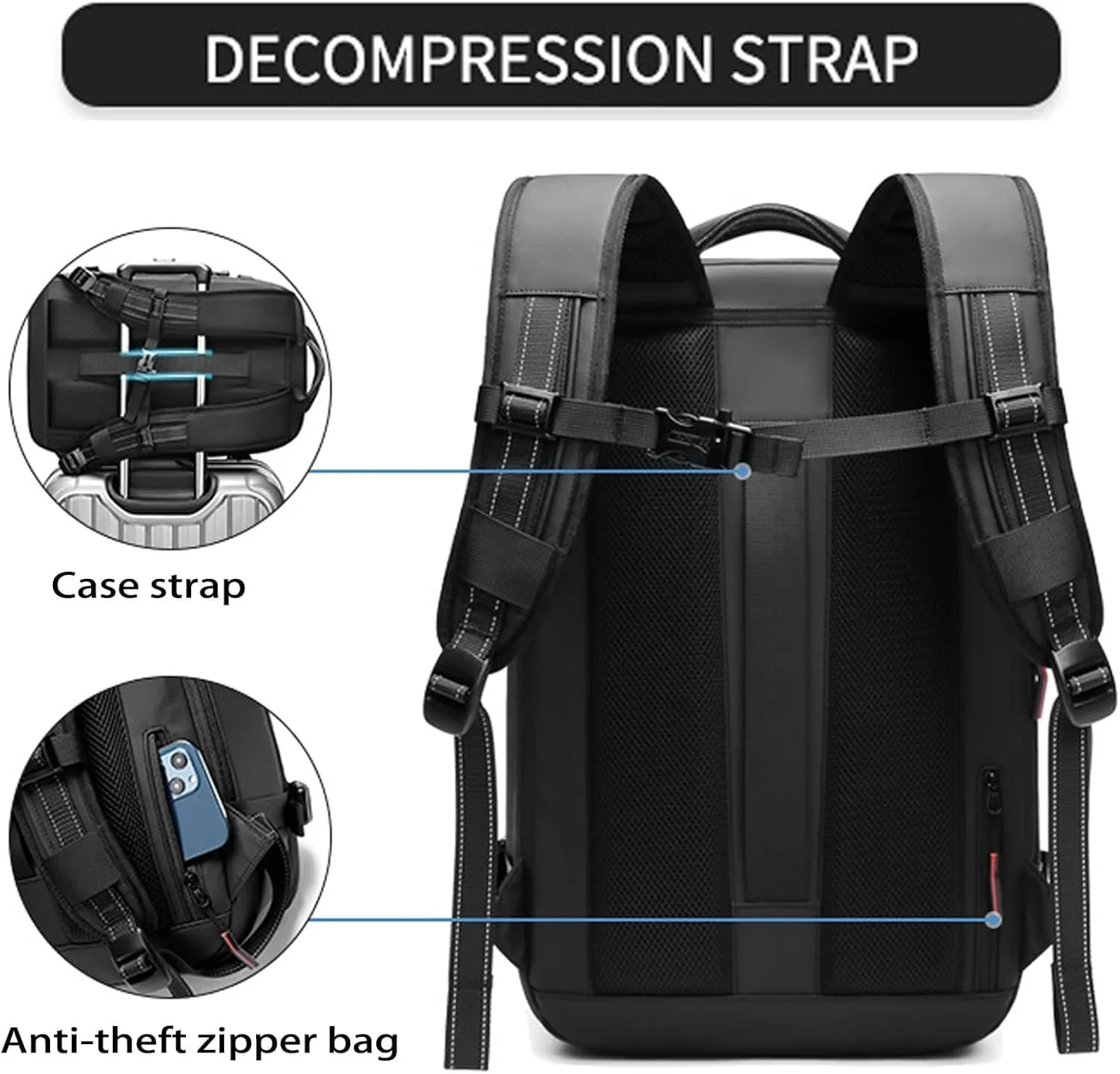 Vacspace Backpack, Prestora Pack, Vacuum Seal Travelm, Vacpack With Vacuum, Pump And Lock,Airbag Backpacks Carry On Flight With Usb Charging Port,Vacuum Seal (Gray)