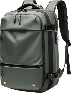 Vacuum Backpack Travel 60L Carry On Backpack Expandable Vacuum Seal Travel with Pockets Wet Dry Seperation Waterproof Large for Business Green
