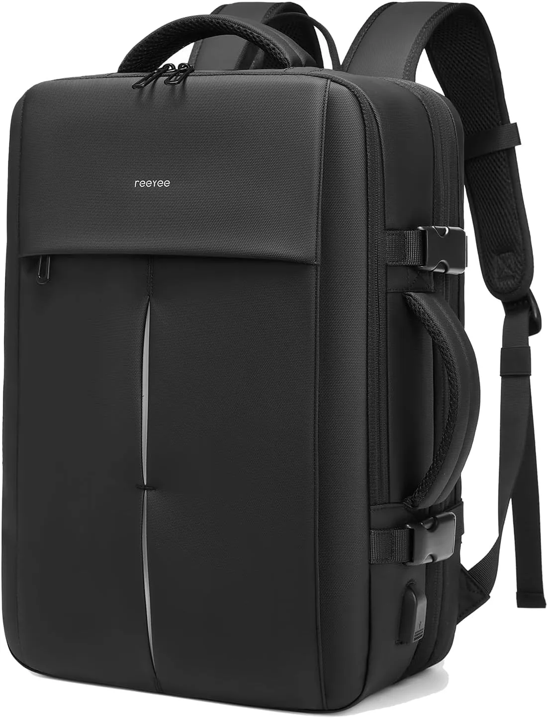 Vacuum Seal Compression Backpack Travle Backpack 60L Expandable Vacpack with USB Charging Port, Carry-On Suitcase Luggage Water-Resistant (Vacuum Pump Included)
