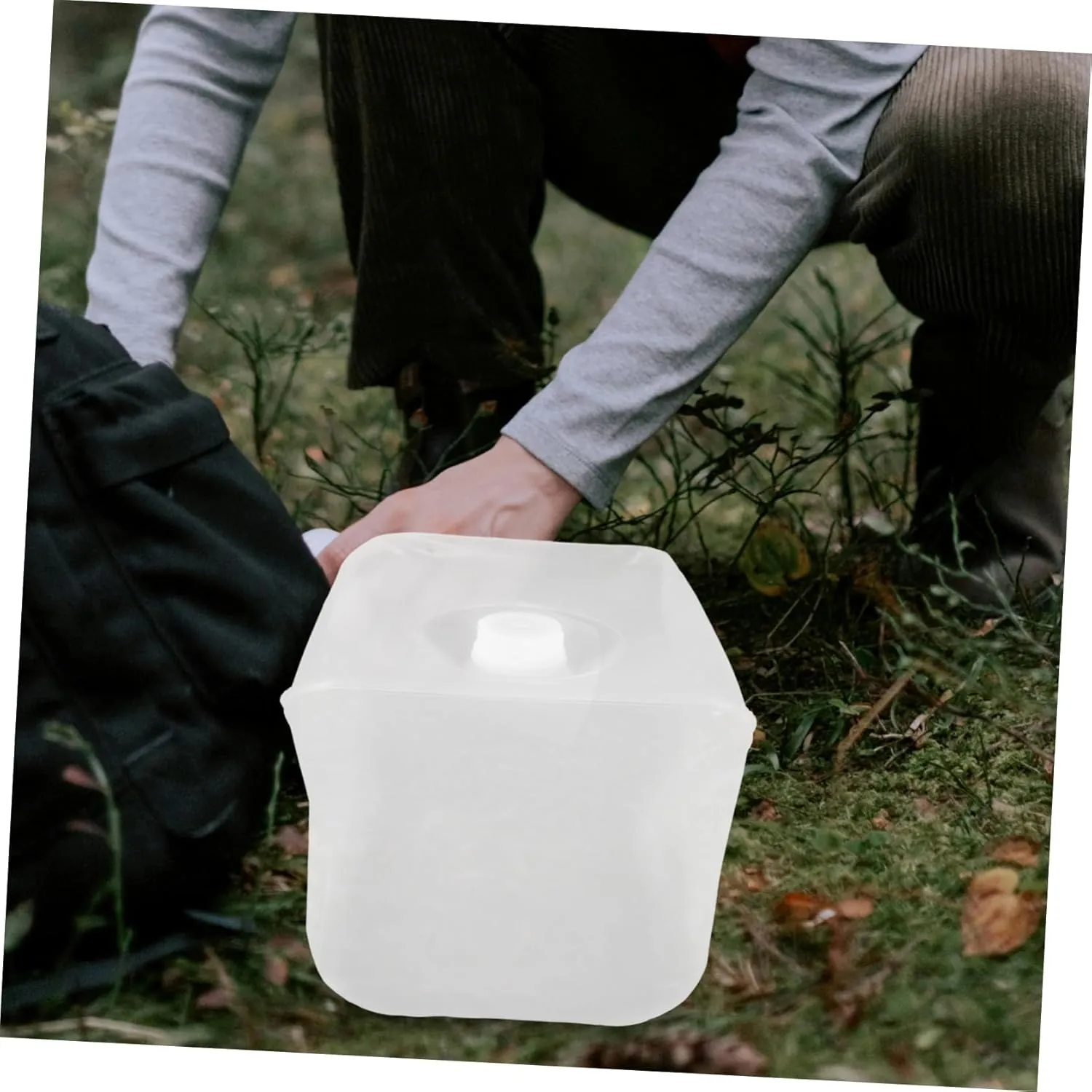 VANZACK Outdoor Water Storage Container 10l Folding Water Tank Collapsible Camping Bucket Spout for Travel