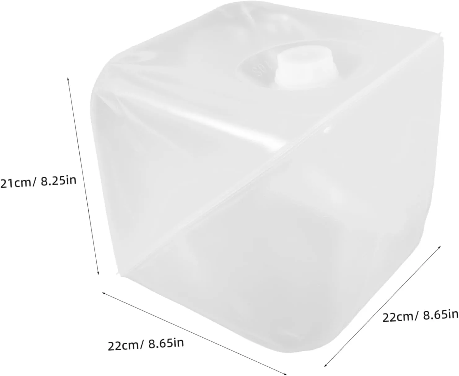 VANZACK Outdoor Water Storage Container 10l Folding Water Tank Collapsible Camping Bucket Spout for Travel