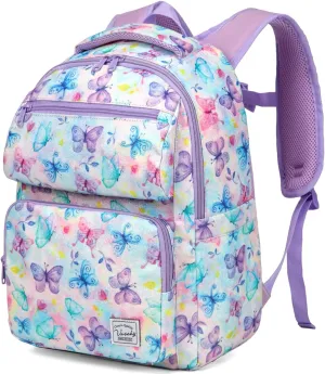 VASCHY Backpack for Girls, Kids Cute Kindergarten Preschool Children 12L Small Backpack Bookbag for School Travel Giltter Butterfly