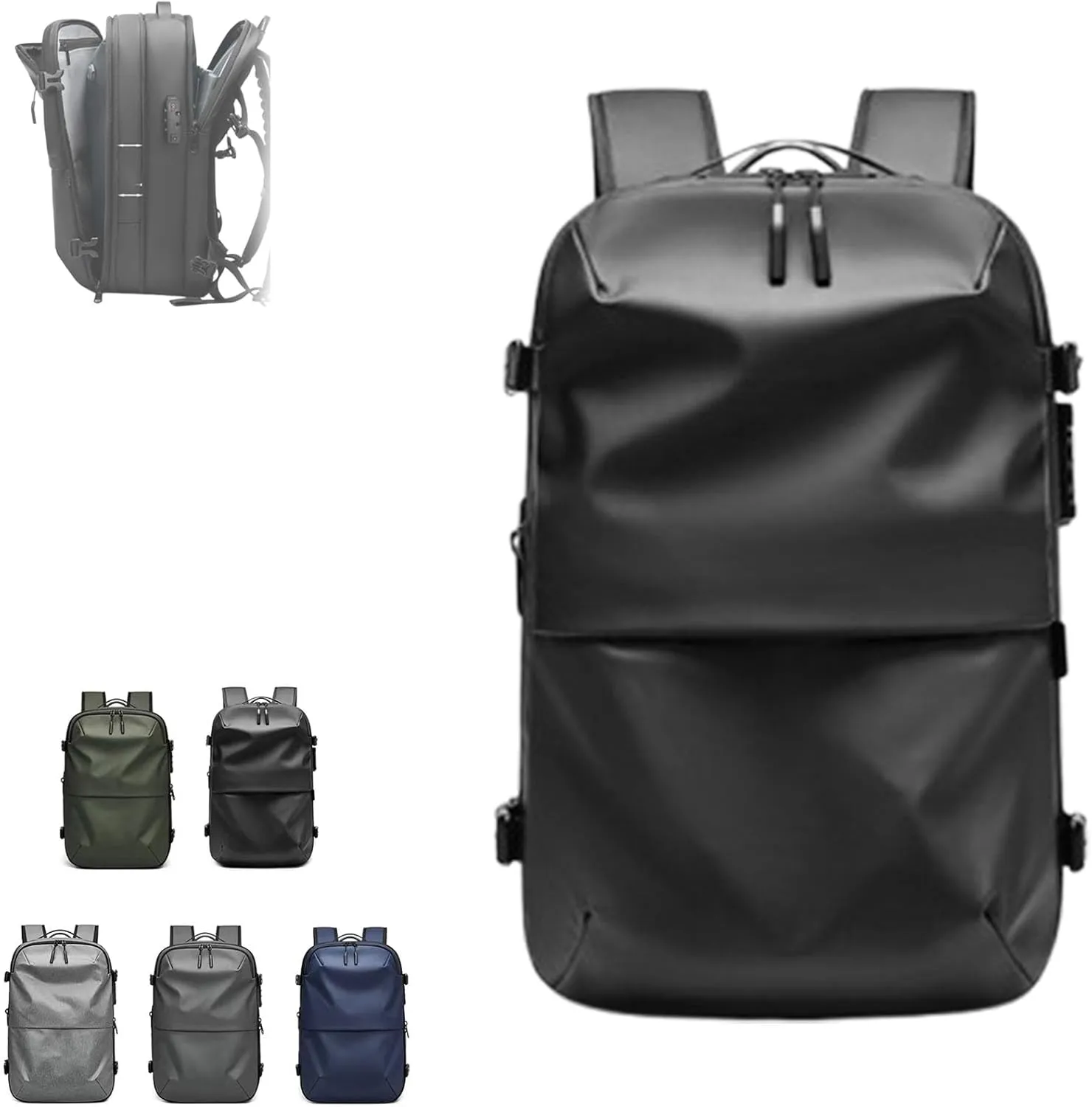 Veloutte Travel Backpack, Veloussette Prestige Space Bag, Velouette Prestige Space Bag, Vacuum Seal Backpack Travel 60l (Black)