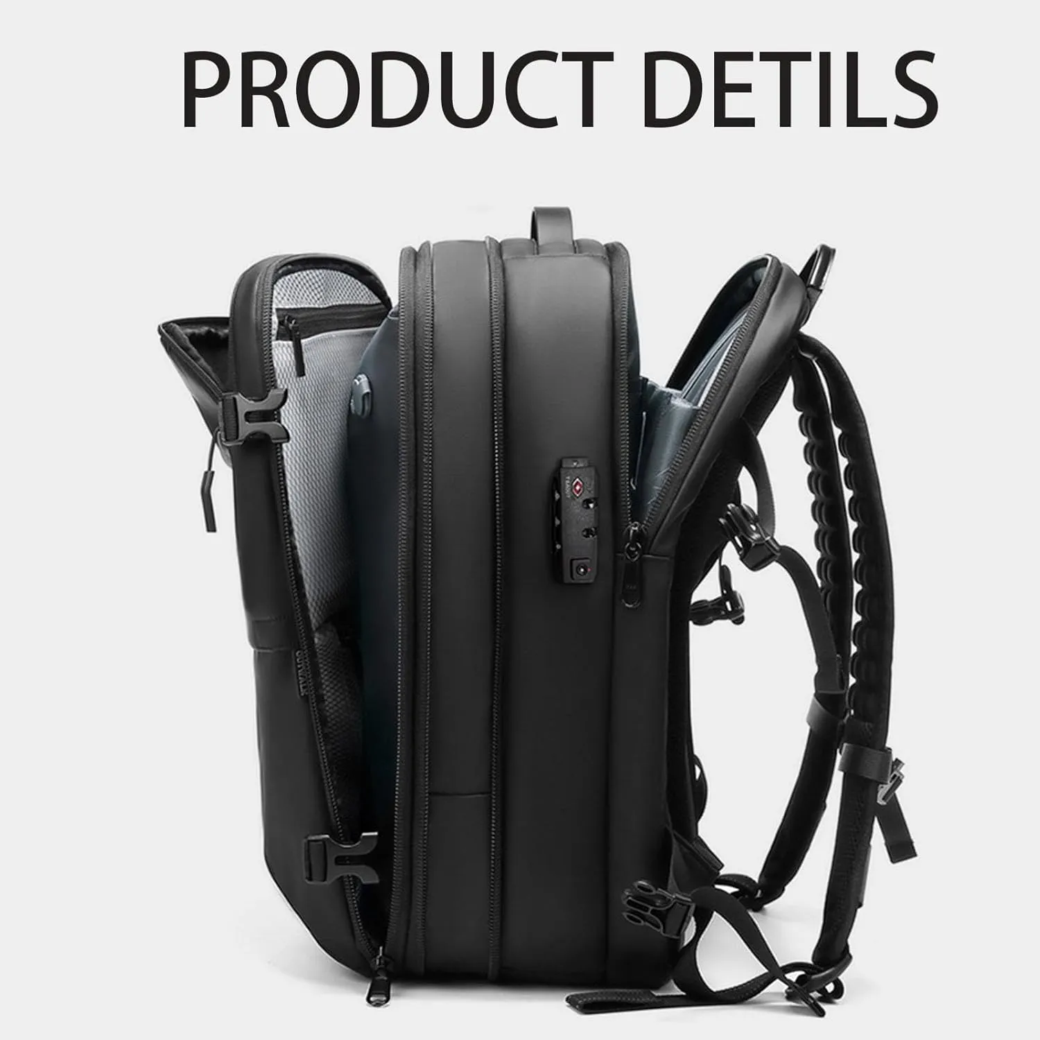 Veloutte Travel Backpack, Veloussette Prestige Space Bag, Velouette Prestige Space Bag, Vacuum Seal Backpack Travel 60l (Grey)