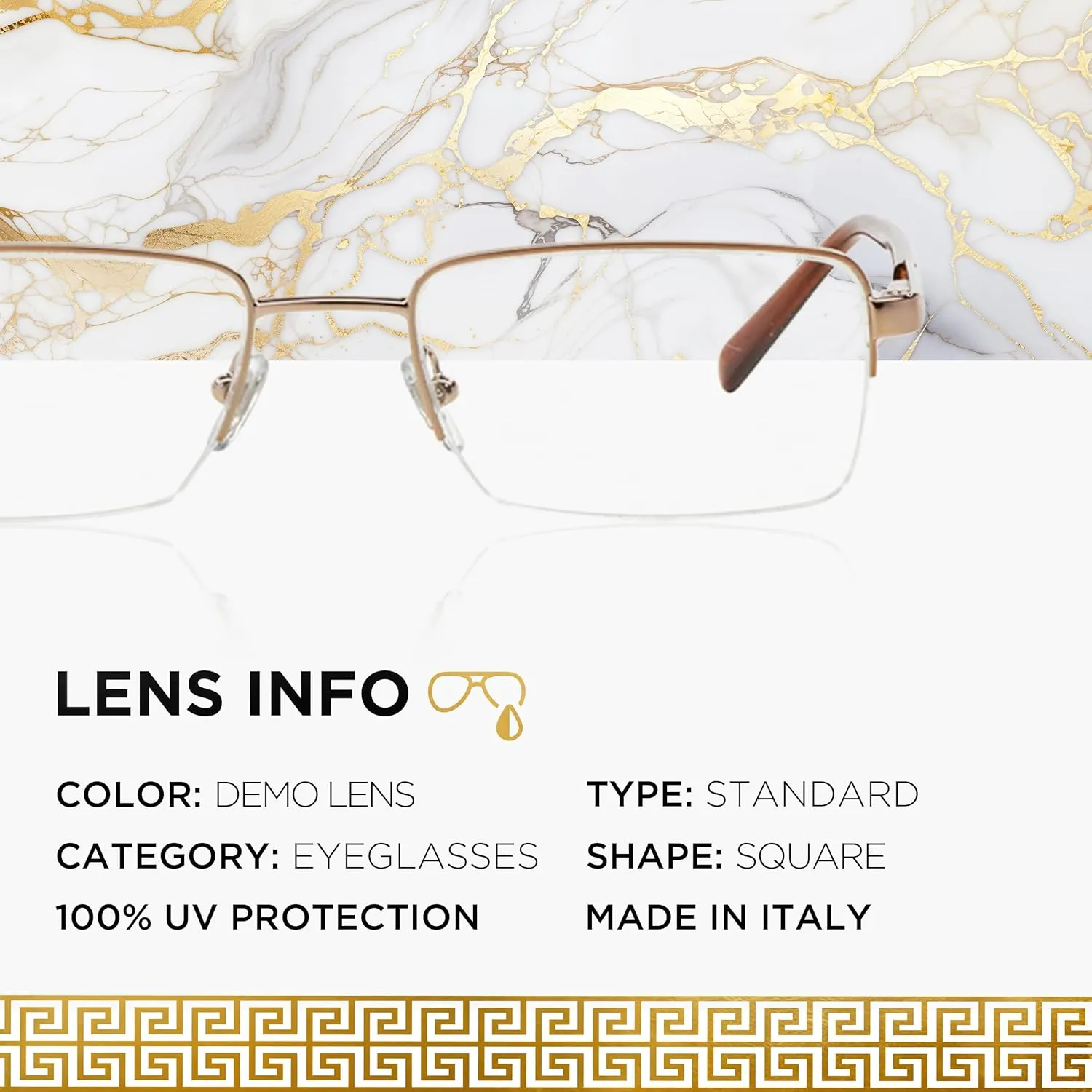 Versace VE1066 SQUARE Shape Eyeglasses Frame with eSHADES Luxury Eyewear kit Bundle