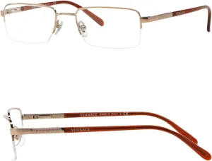 Versace VE1066 SQUARE Shape Eyeglasses Frame with eSHADES Luxury Eyewear kit Bundle
