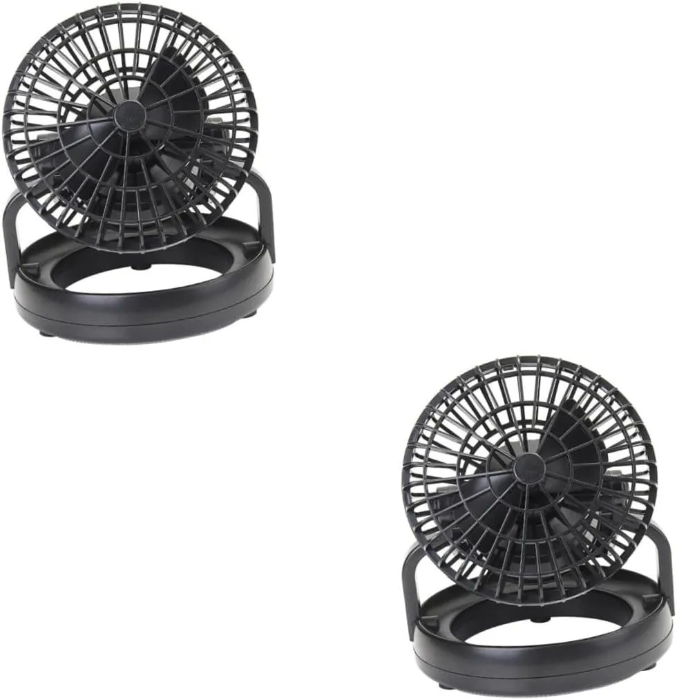 VICASKY 2sets Tent Ceiling Fan Camping Lantern Led Camping Lights for Tent Solar-powered Fan and Light for Outdoor Indoor Use 2pcs*2