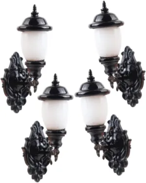 VICASKY 4 Pieces Wall Light Dollhouse Mini Decoration Decorations Glitter Outdoor Decoration Mini Lamp Simulation Lantern Wall Lamp Dollhouse Lights