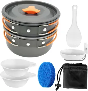 VICASKY Outdoor Cooking for People Lightweight Portable Camping Cookware with Non Stick Design for Deep Frying