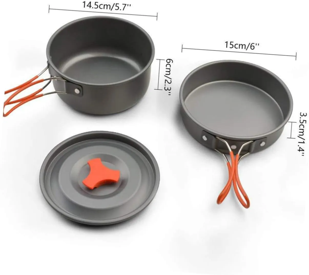 VICASKY Outdoor Cooking for People Lightweight Portable Camping Cookware with Non Stick Design for Deep Frying