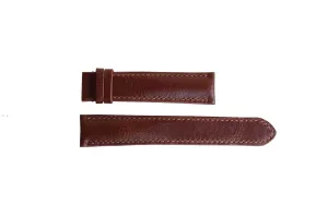 Vintage Cow Leather Watch Band, Brown Leather watch band, Genuine Calf leather watch strap (22mm, Steel Folding Clasp)