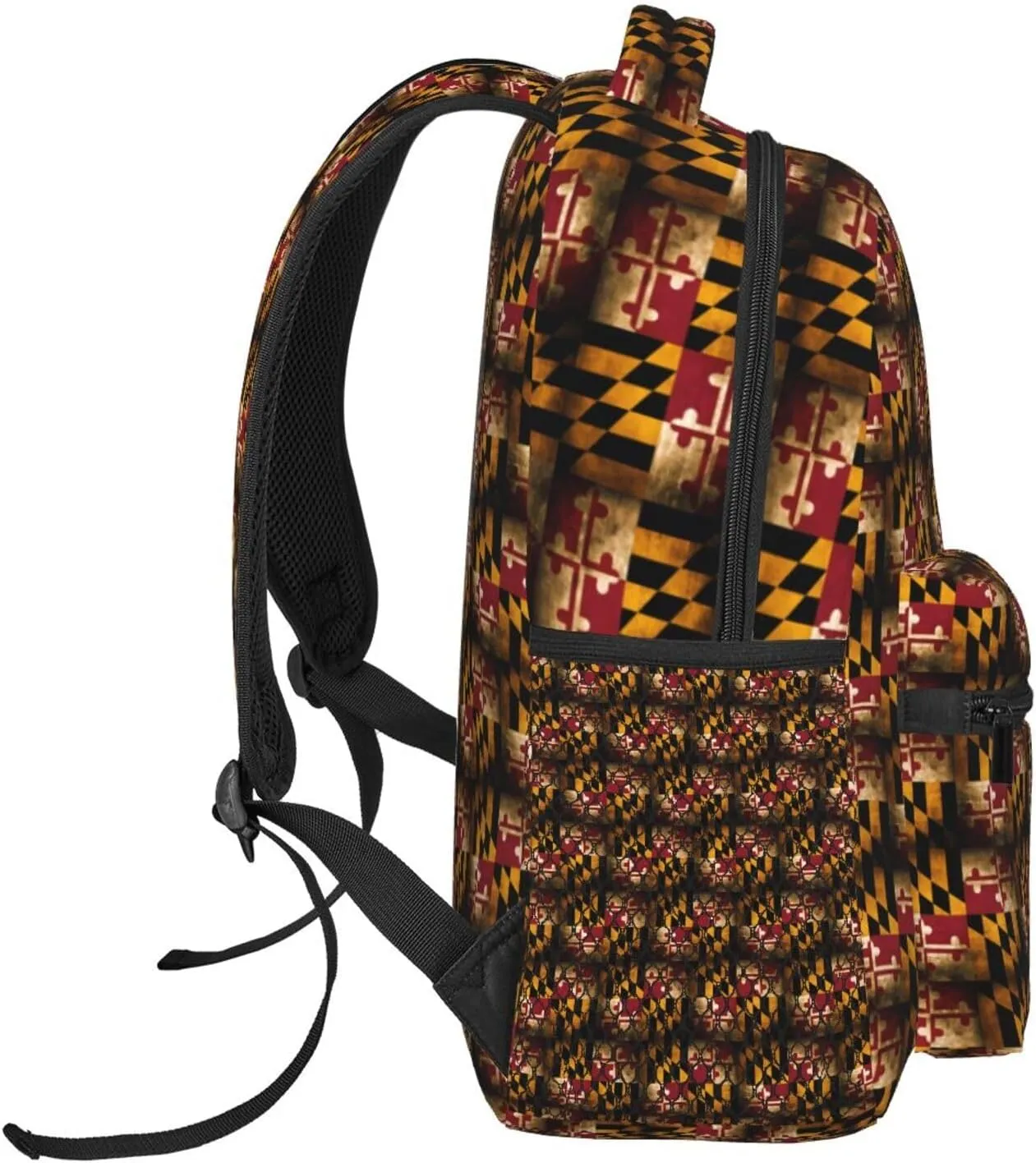 Vintage Maryland Flag Backpack Casual Laptop Backpack Double Shoulder Bag Lightweight Backpack For Women Men Travel