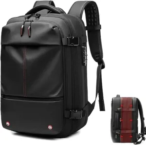 Voyagevac Backpack, 60l Expandable Vaccage Bag Water Resistant, Anti Theft Vacuum Back Pack, Large Capacity Travel Backpack (1.0- Black)