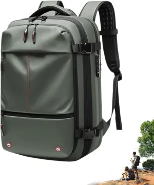 Voyagevac Backpack, Vacpack Backpack with Vacuum, 60L Expandable, Vacuum Compression Waterproof Travel Adventure Commuting (Military Green)