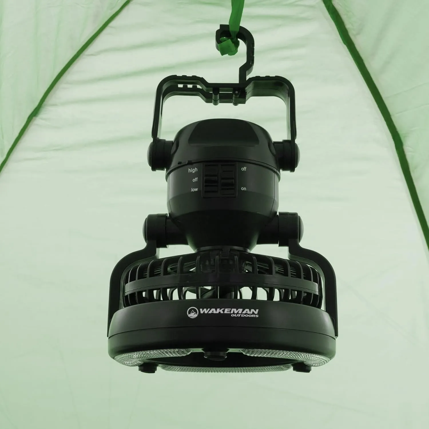 Wakeman Tents 2-Person Tent with Removable Rain Fly and Carry Bag - Comes with Camping Lantern with Fan - Weather-Resistant Camping Accessories by Wakeman