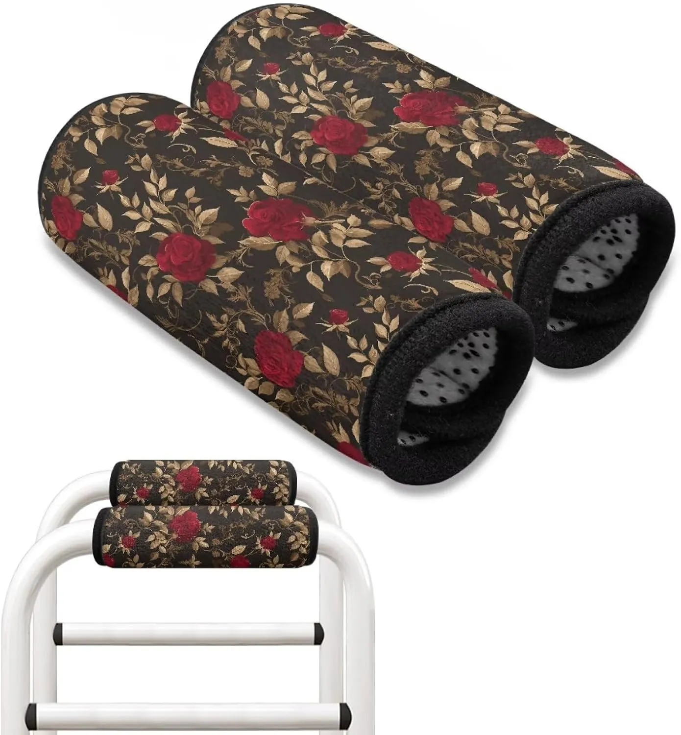 Walker Grips Soft Padded Hand Covers, Non-Slip Comfortable Cushion Padding for Folding Walker Handle