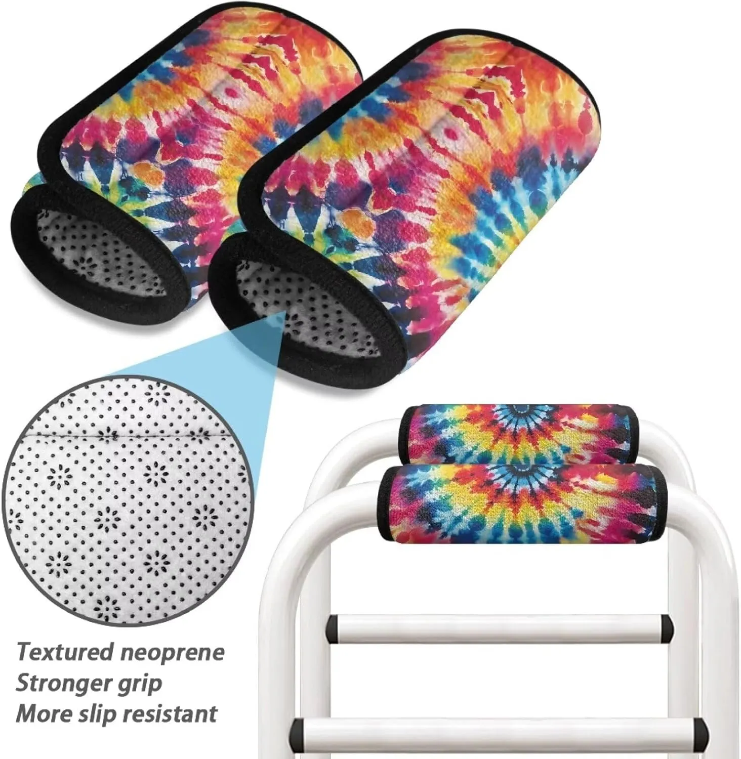 Walker Grips Soft Padded Hand Covers, Non-Slip Comfortable Cushion Padding for Folding Walker Handle
