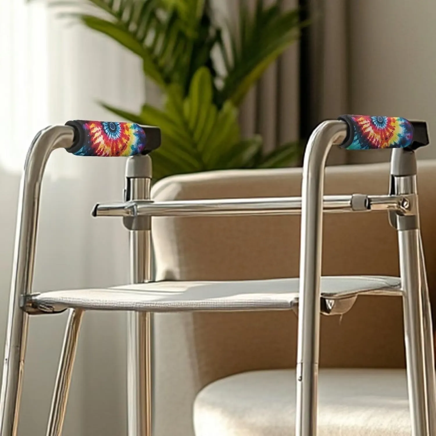 Walker Grips Soft Padded Hand Covers, Non-Slip Comfortable Cushion Padding for Folding Walker Handle