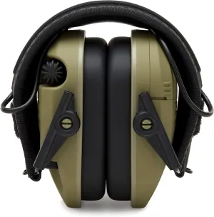 Walkers Razor Slim Ultra Low Profile Compact Design Adjustable Range Shooting Hunting Hearing Protection Electronic Earmuffs (OD Green Patriot) 8-Pack