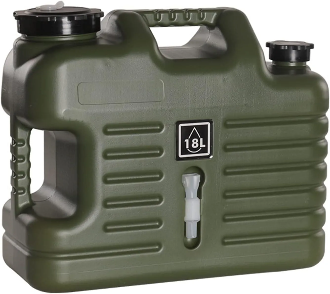 Water Containers Jug, Camping Water Container, Truly No Leakage Water Storage, Big Green Water Tank, BPA Free Portable Emergency Water Storage for Camping, Hiking (Gray : Green, Size : Large)