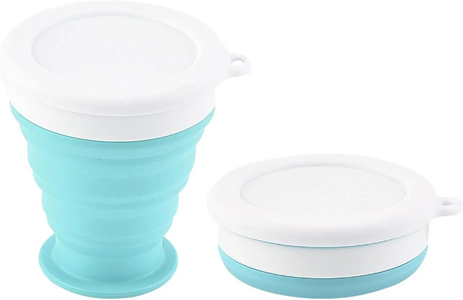 Water Cup Collapsible Telescopic Silicone Water Bottle Outdoor Travel Teacups Ware Jug Drink Water (Size : 200ml, Color : Blue)