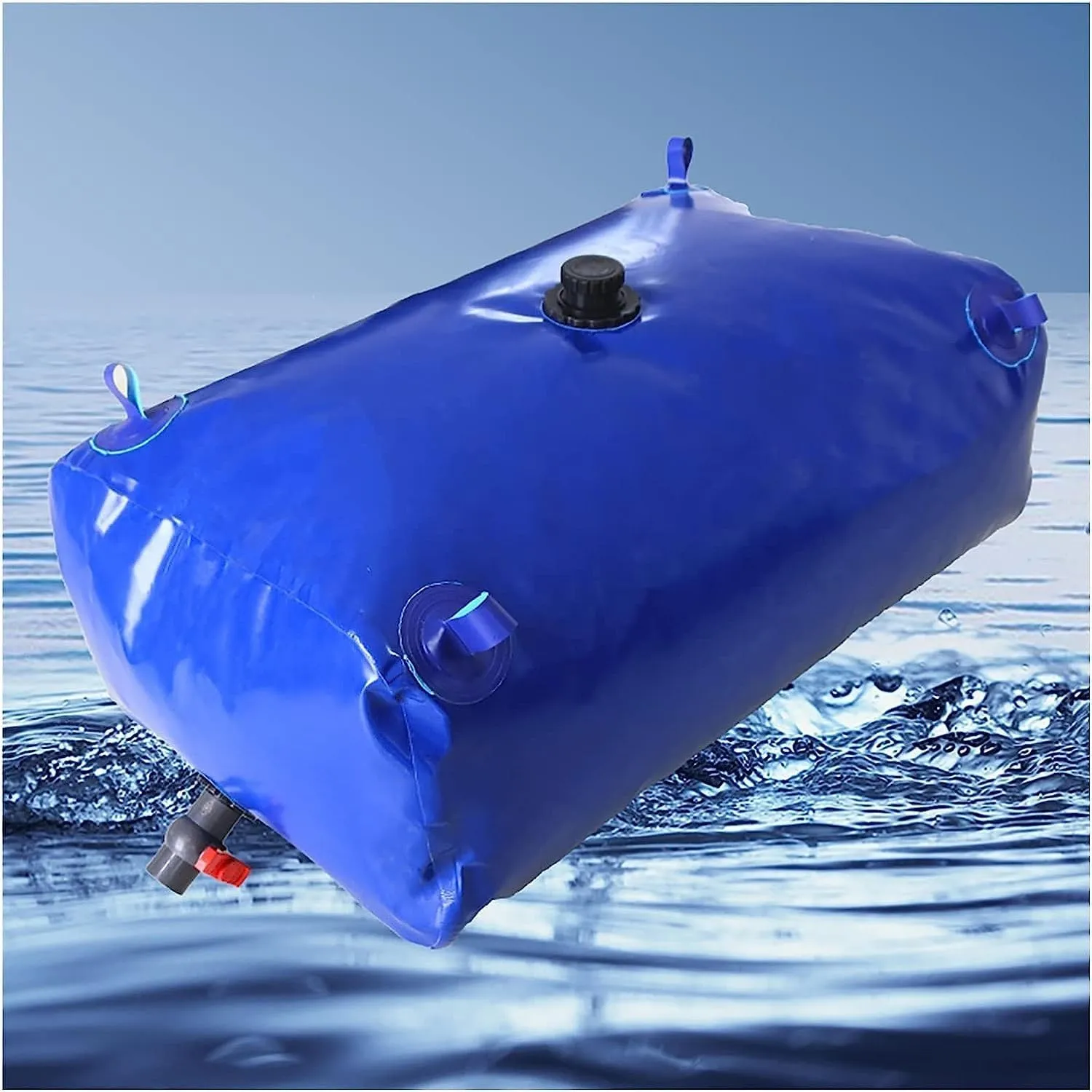 Water Storage Bladder Outdoor Water Bladder Storage Containers With Drain Valve, Large Capacity Collapsible Soft Water Tank For Rv Travel Trailer, Water Container Collector Barrel ( Size : 1.5x1.2x0.6