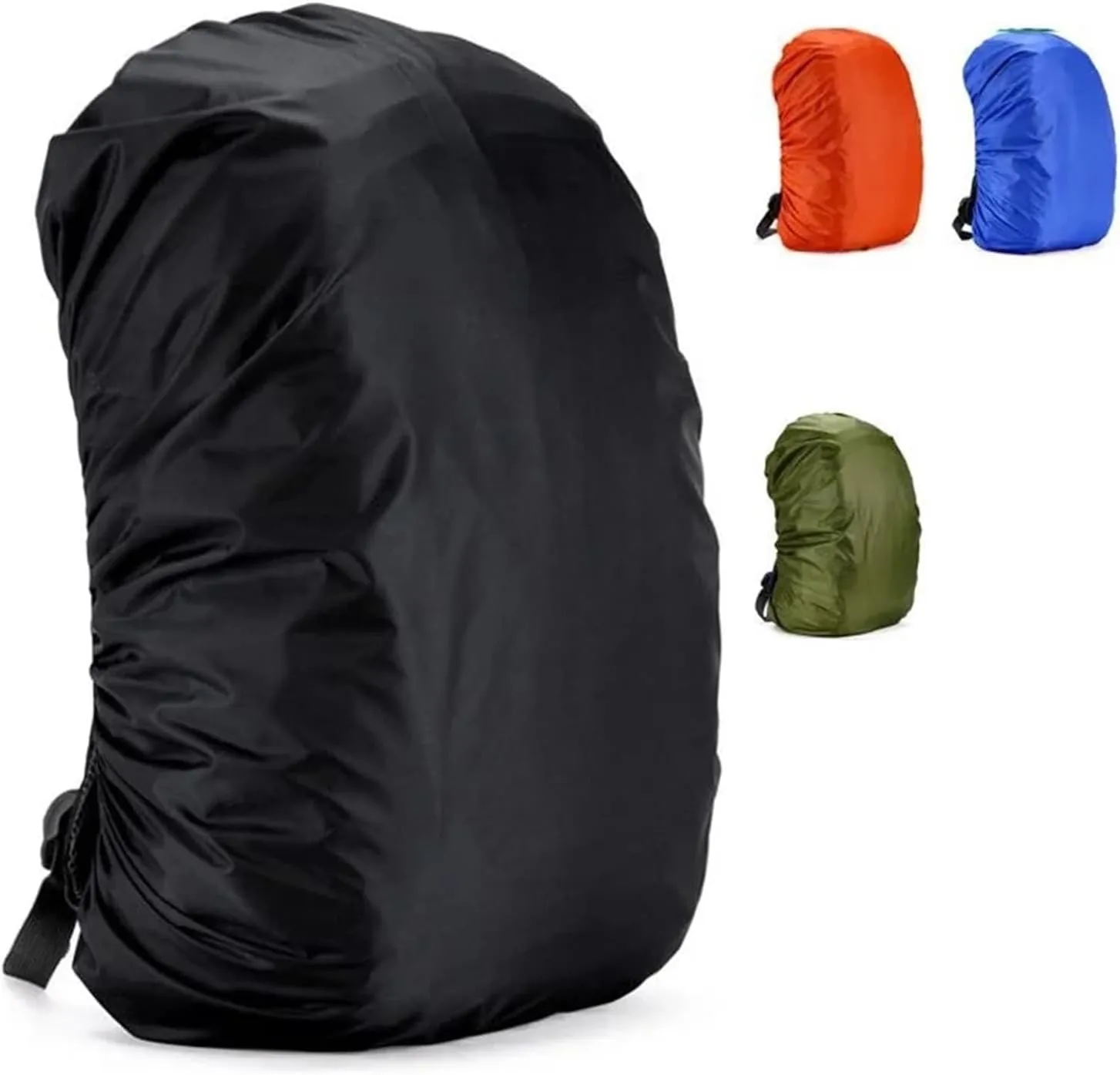 Waterproof Backpack Rain Cover 35L/45L/60L/70L/80L Outdoor Camping Hiking Mountaineering Backpack Bag Waterproof Rain Cap Cover for Hiking，Camping(60L Orange)