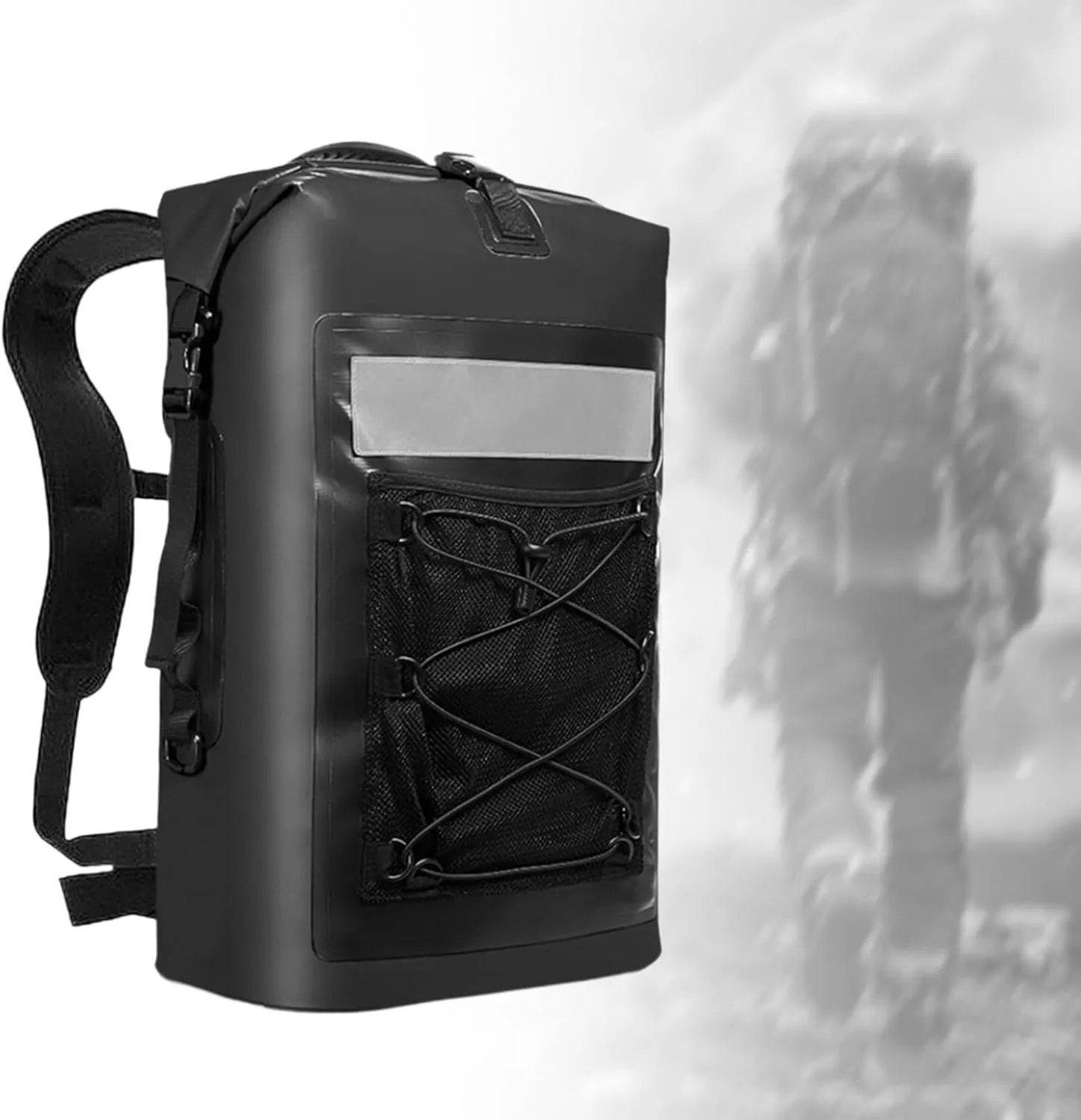 Waterproof Dry Bag Backpack Backpack 35L Practical Lightweight Storage Pack for River Trekking Camping Canoeing, Black