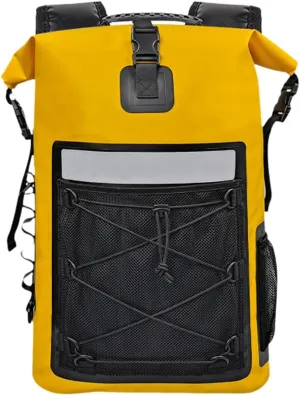 Waterproof Dry Bag Backpack Backpack 35L Practical Lightweight Storage Pack for River Trekking Camping Canoeing, Yellow