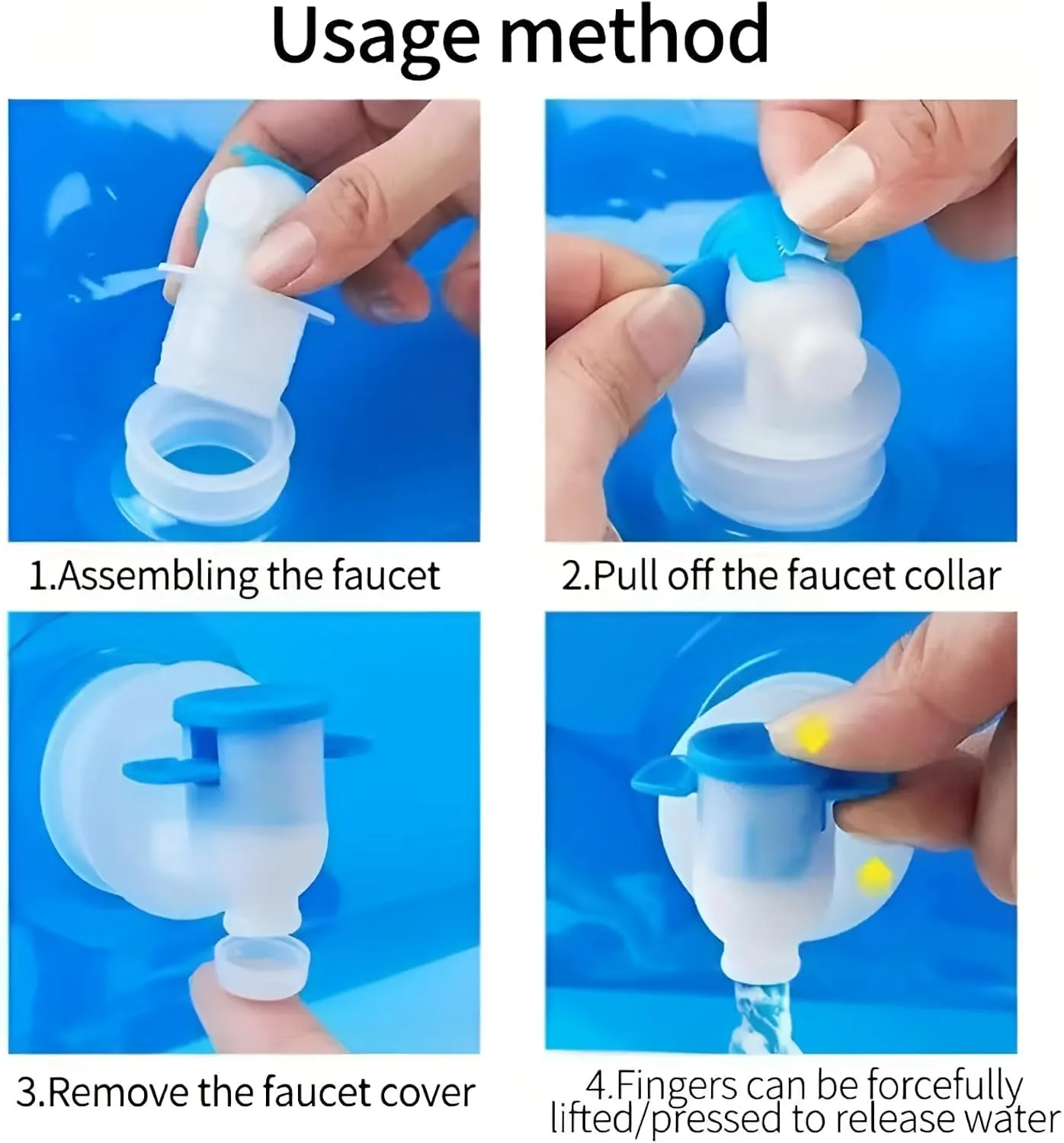 WaterStorageCube BPA Free Collapsible Water Container with Spigot, Camping Water Storage Carrier Jug