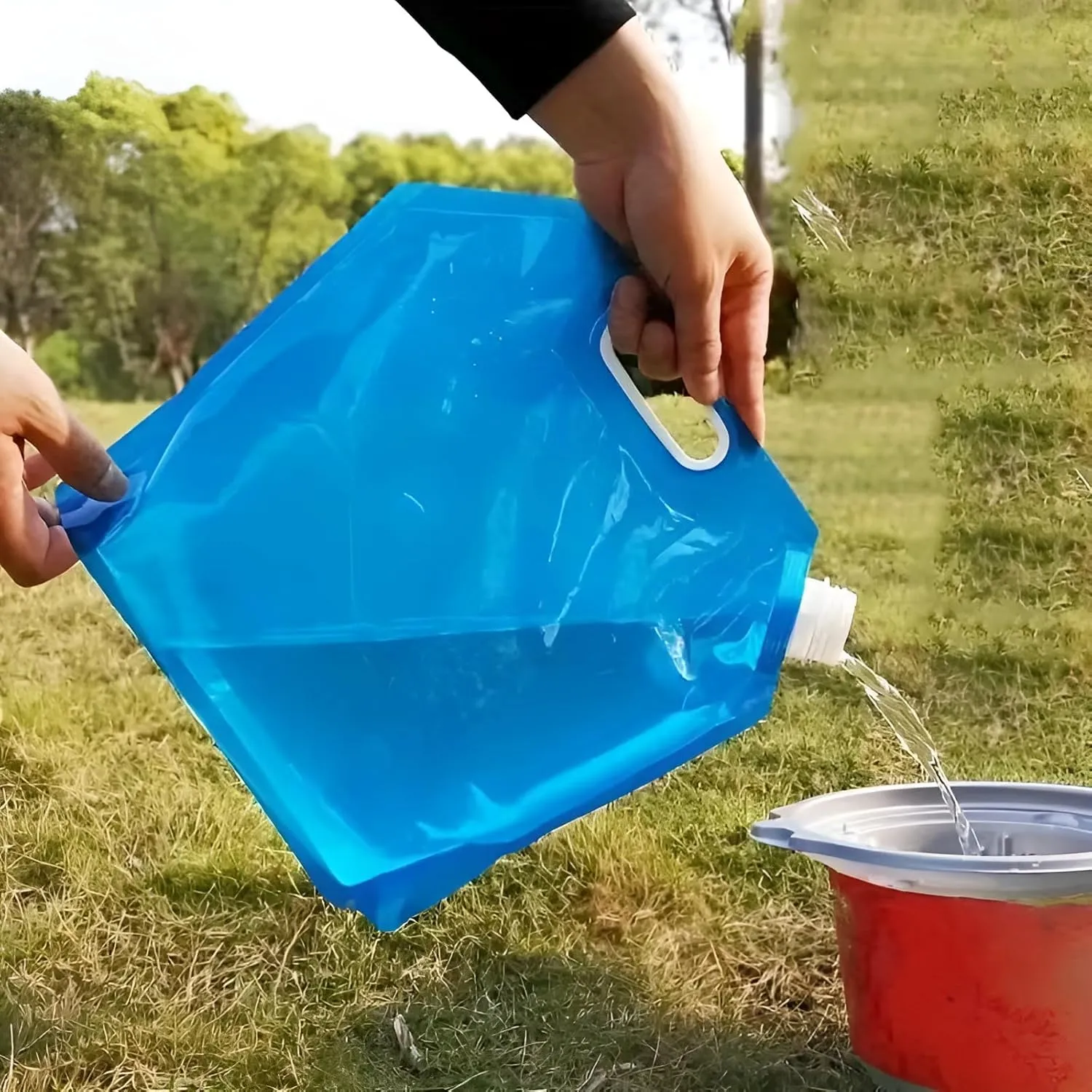 WaterStorageCube BPA Free Collapsible Water Container with Spigot, Camping Water Storage Carrier Jug