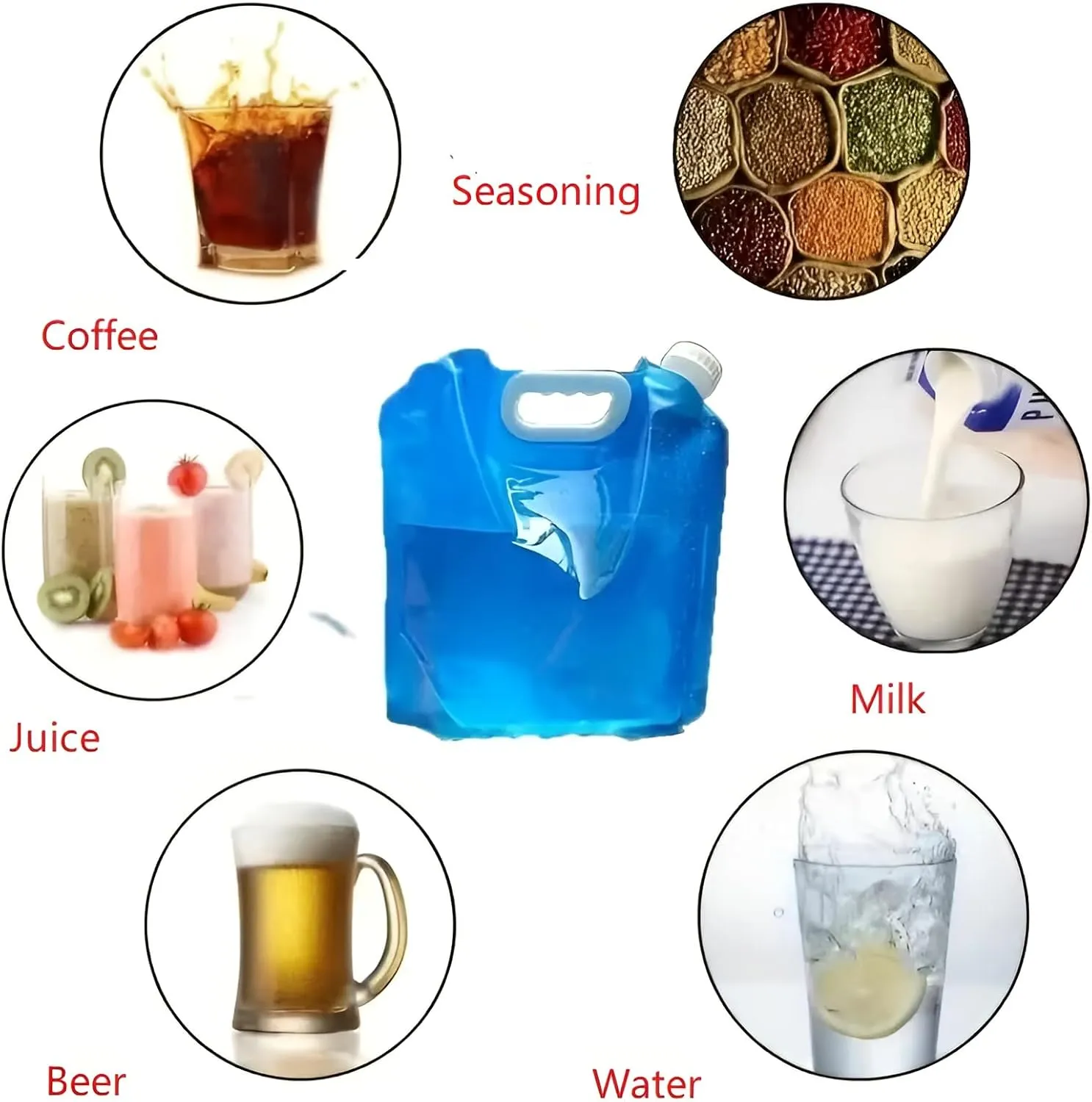 WaterStorageCube BPA Free Collapsible Water Container with Spigot, Camping Water Storage Carrier Jug