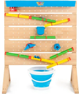 Waterwall Sensory Water Table | Wooden Waterfall Play Table with 27 Accessories | Educational Toy for Kids Ages 3 
