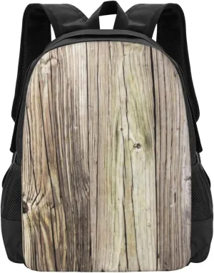 Weathered Wooden Boards With Rustic Patina Lightweight Packable Backpack Travel Casual Hiking Daypack Foldable Backpack For Men Women