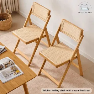 Wicker folding chair, a casual reclining chair