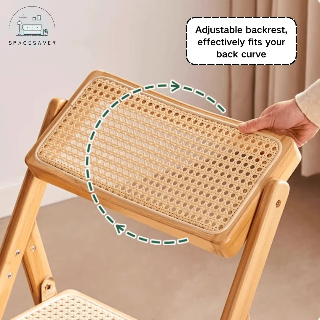 Wicker folding chair, a casual reclining chair