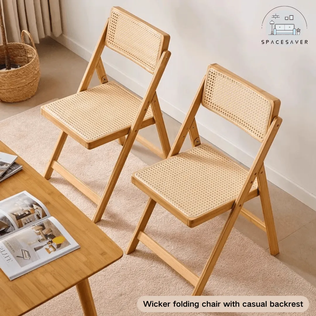 Wicker folding chair, a casual reclining chair