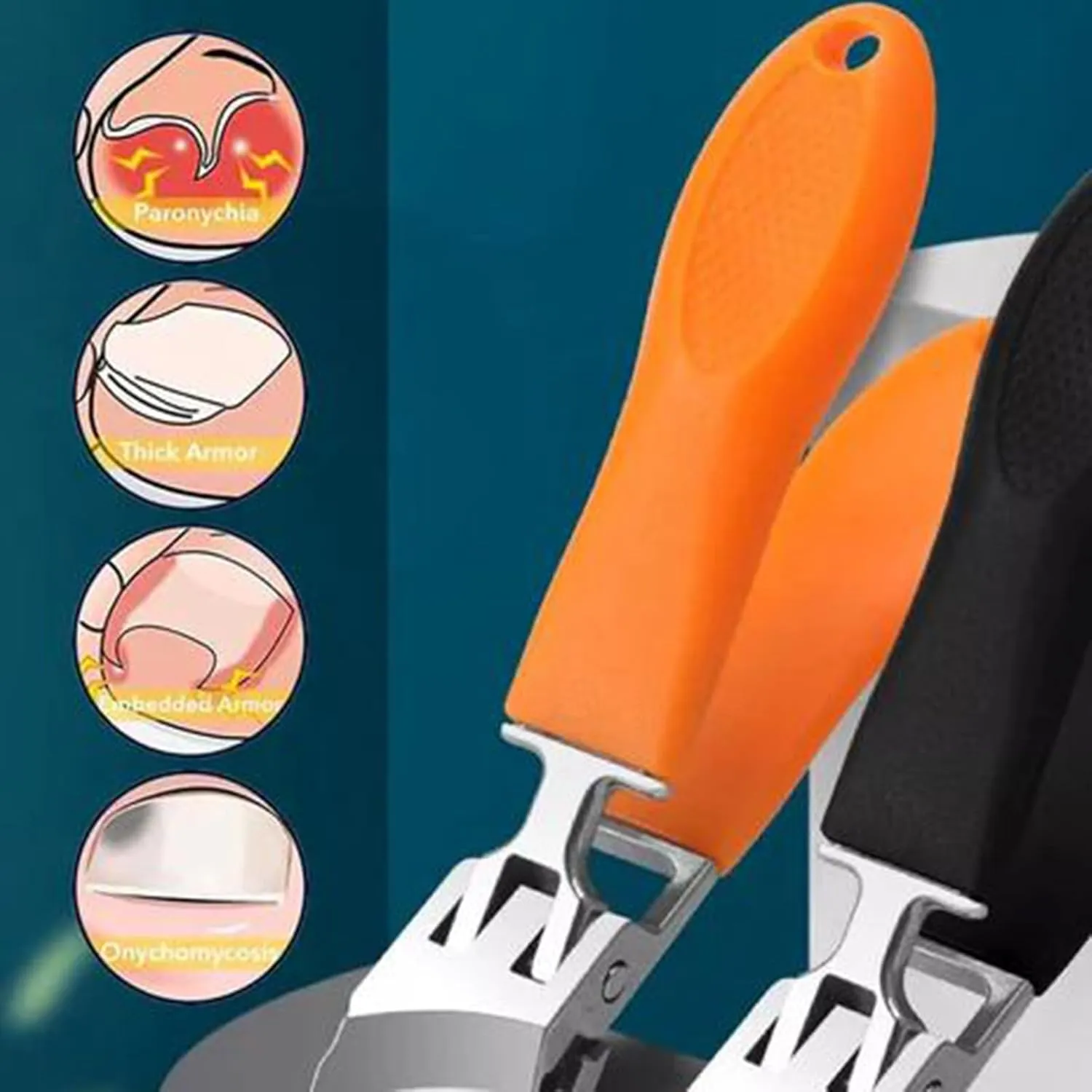 Wide Jaw Opening Anti-Splash Slanted Nail Clipper, Slanted Nail Clippers, Sharp Curved Blades Bent Nail Clipper for Thick Nails, No Splash Nail Trimmer for Seniors Adult Women Men