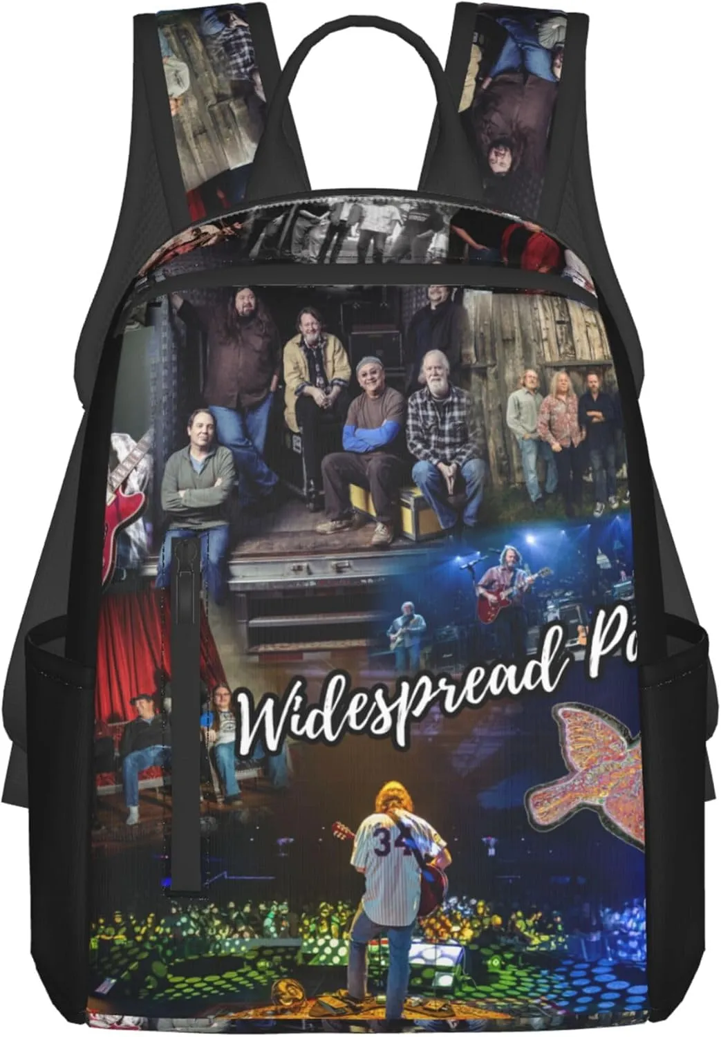 Widespread Music Panic Stylish Backpack Multi-functional and Lightweight Bag Travel Outdoor Activities Adjustable Shoulder Straps Daypacks, Black