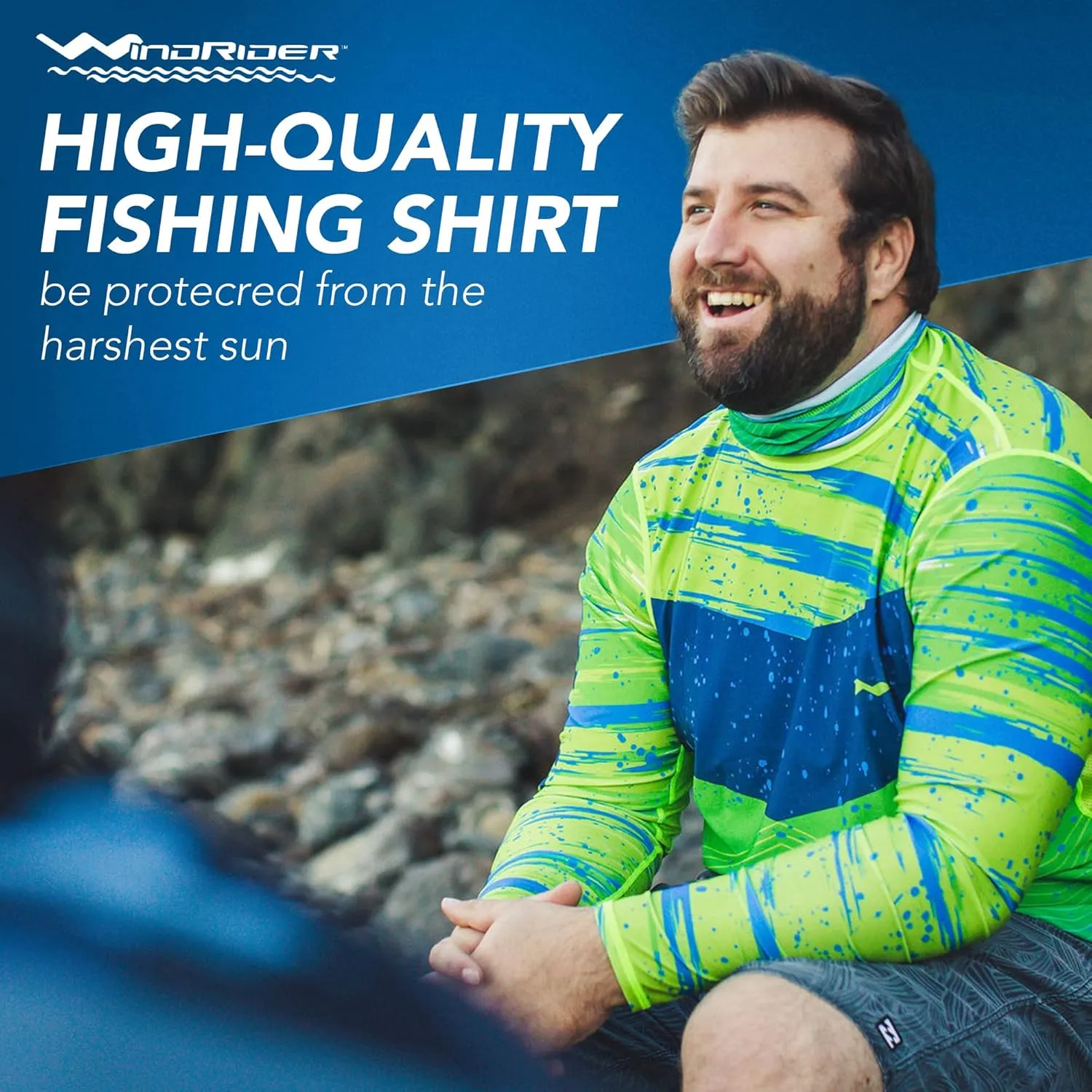 WindRider Fishing Shirts for Men – UPF 50  Long Sleeve UV Protection Lightweight, Breathable Rash Guard for Outdoor Use