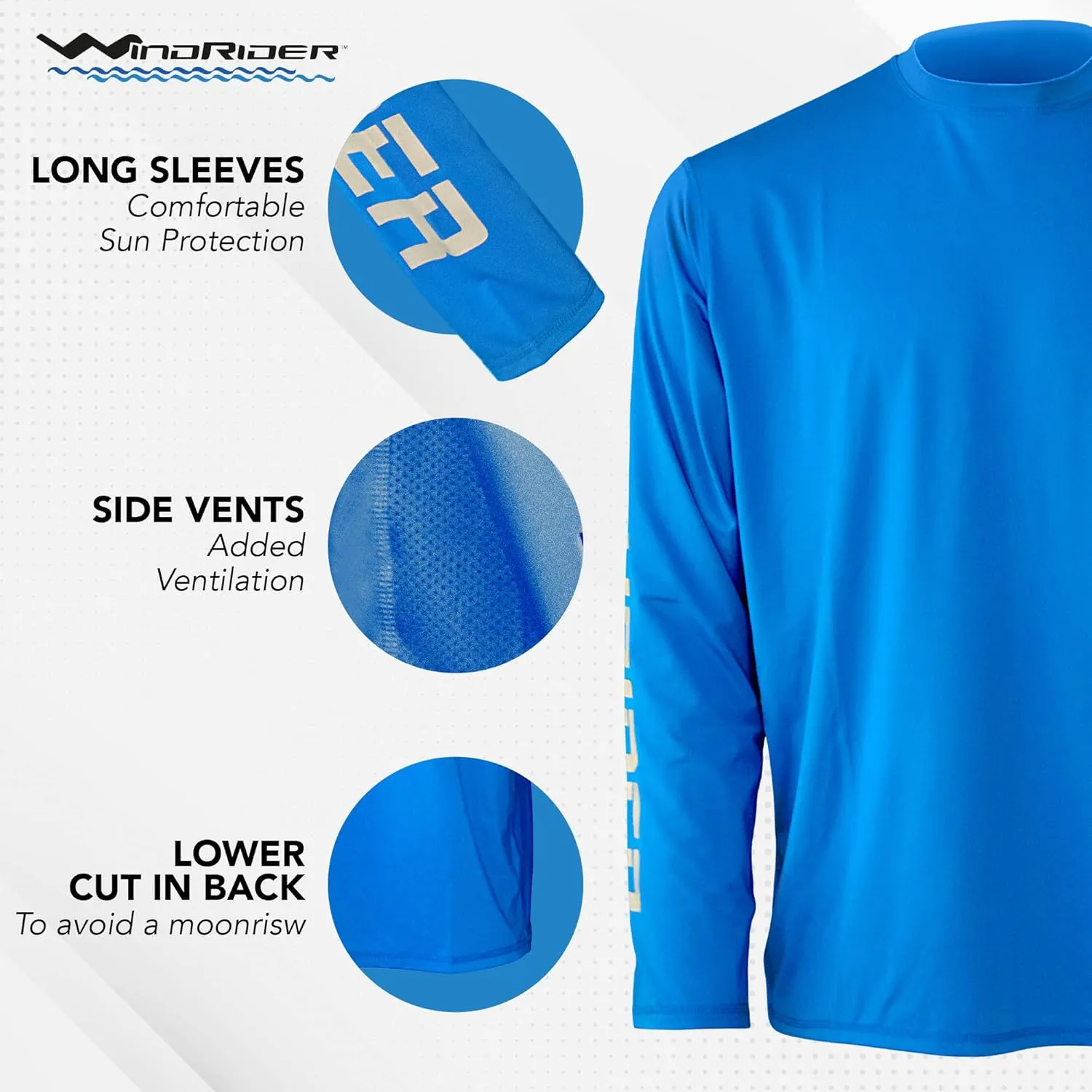 WindRider Fishing Shirts for Men – UPF 50  Long Sleeve UV Protection Lightweight, Breathable Rash Guard for Outdoor Use