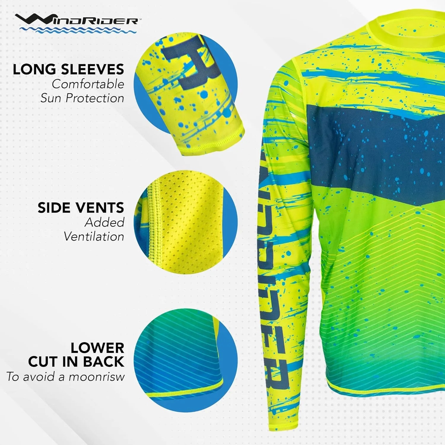 WindRider Fishing Shirts for Men – UPF 50  Long Sleeve UV Protection Lightweight, Breathable Rash Guard for Outdoor Use