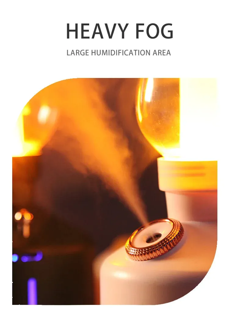 Wireless Air Humidifier & Camping Lamp – USB Rechargeable Aromatherapy Diffuser with LED Light
