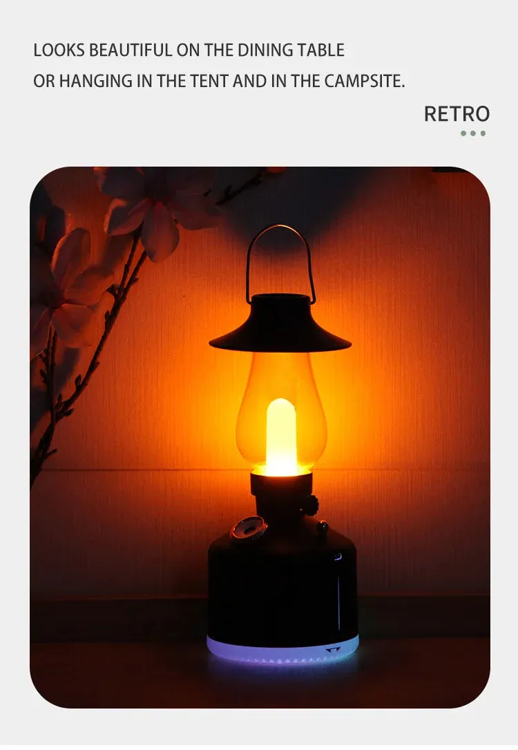 Wireless Air Humidifier & Camping Lamp – USB Rechargeable Aromatherapy Diffuser with LED Light
