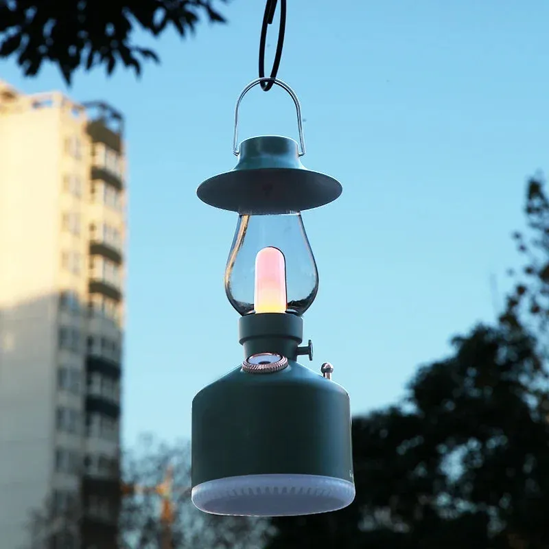 Wireless Air Humidifier & Camping Lamp – USB Rechargeable Aromatherapy Diffuser with LED Light