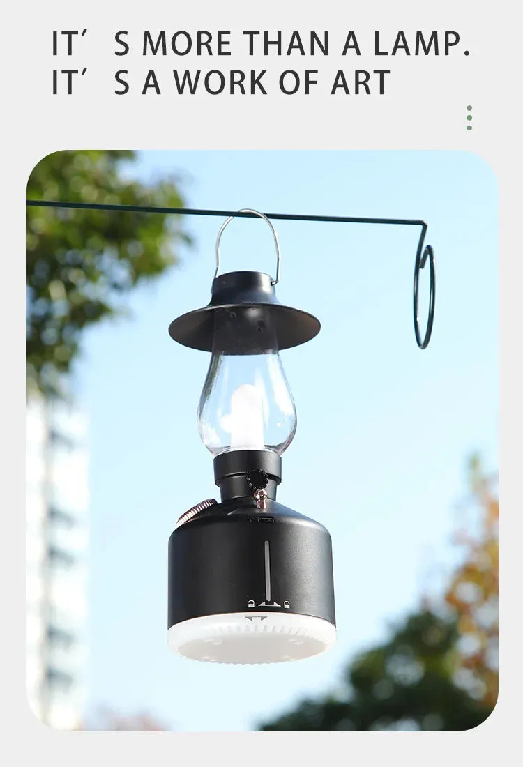 Wireless Air Humidifier & Camping Lamp – USB Rechargeable Aromatherapy Diffuser with LED Light